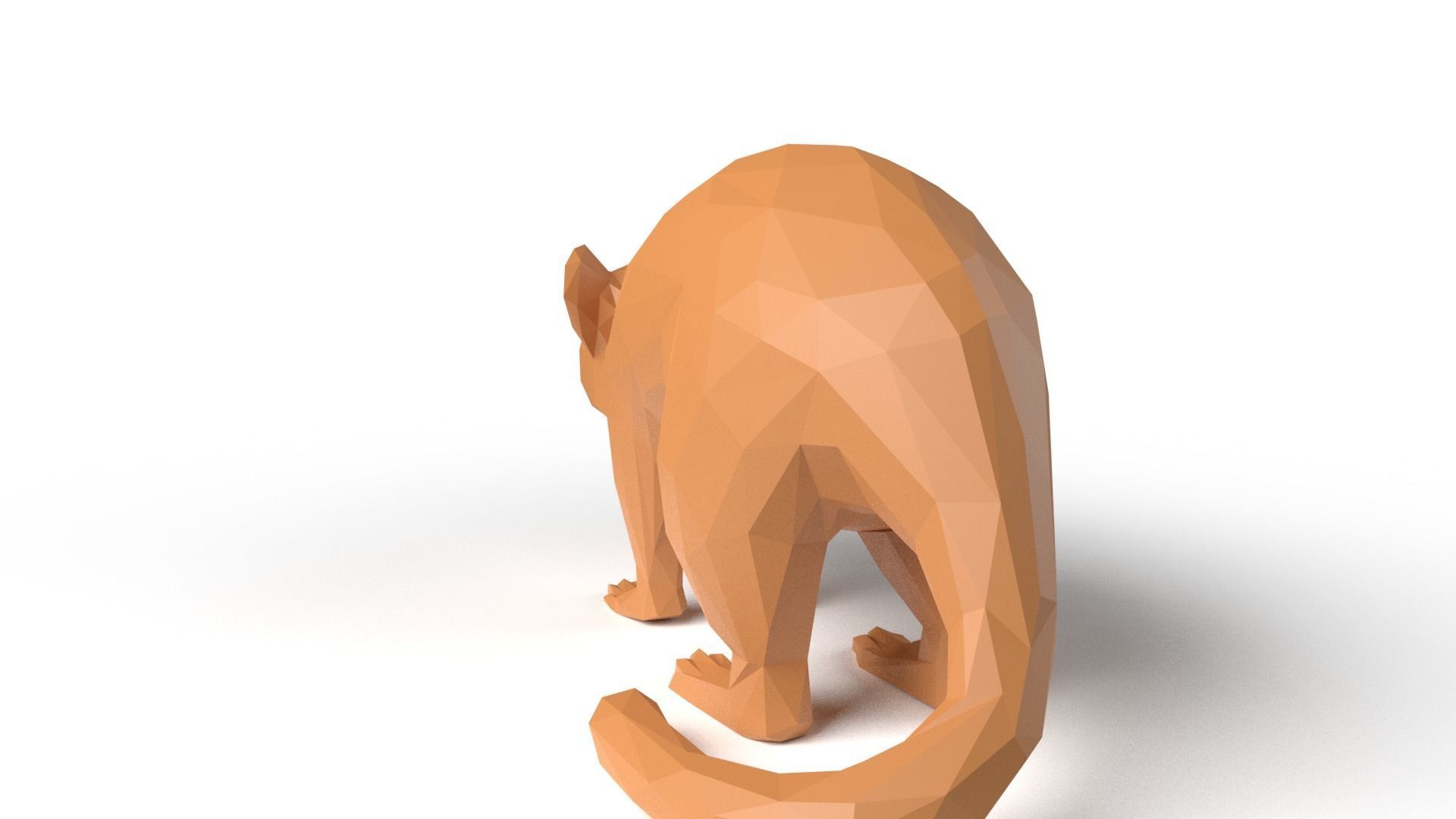 Mouse Low Poligonal Low-poly 3D model_5