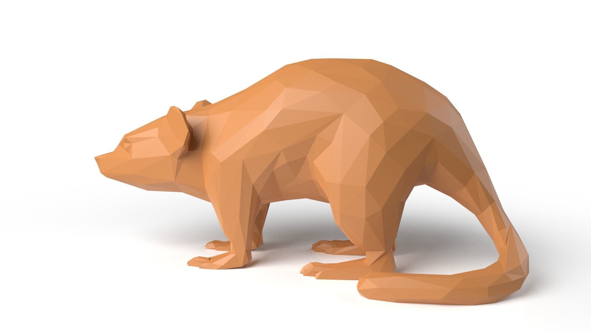 Mouse Low Poligonal Low-poly 3D model_6