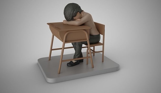 Sleeping Student 3D print model