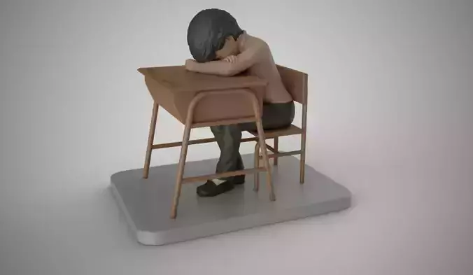 Sleeping Student 3D print model