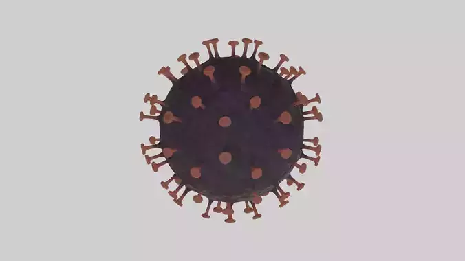 Coronavirus COVID 19 Model With PBR Materials Low-poly 3D model