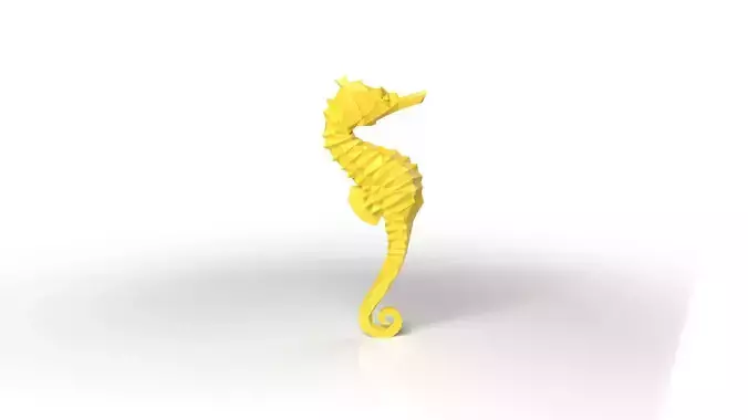 Seahorse Low Poligonal