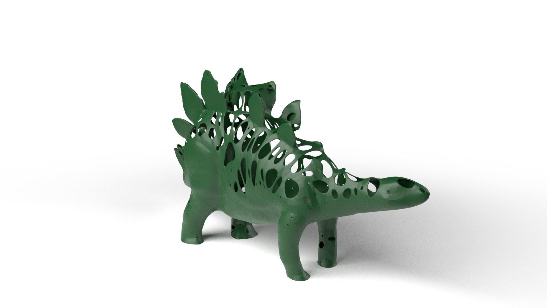 StegosaurusDinosaur Dust Voronoi Low-poly 3D model_3