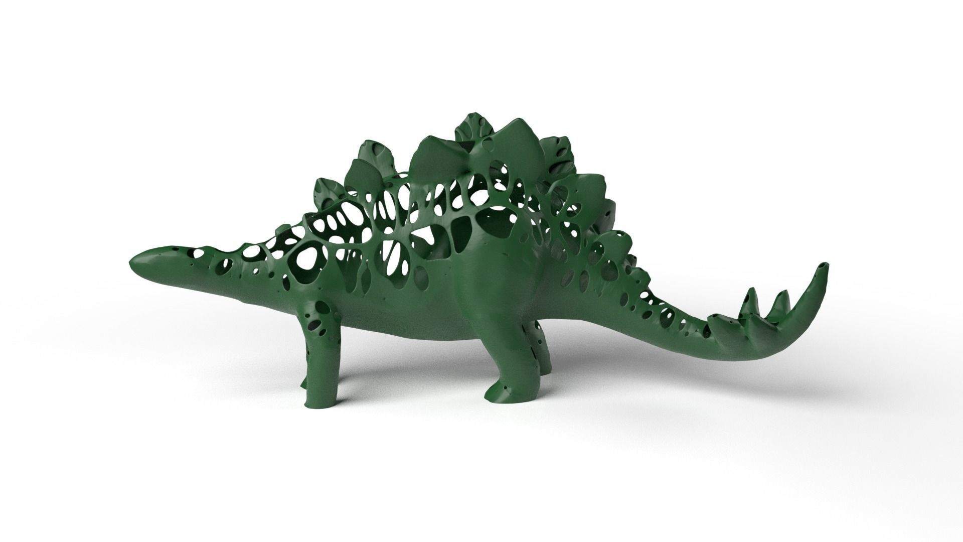 StegosaurusDinosaur Dust Voronoi Low-poly 3D model_7