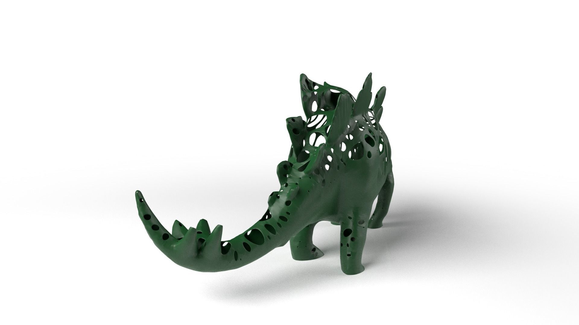 StegosaurusDinosaur Dust Voronoi Low-poly 3D model_5