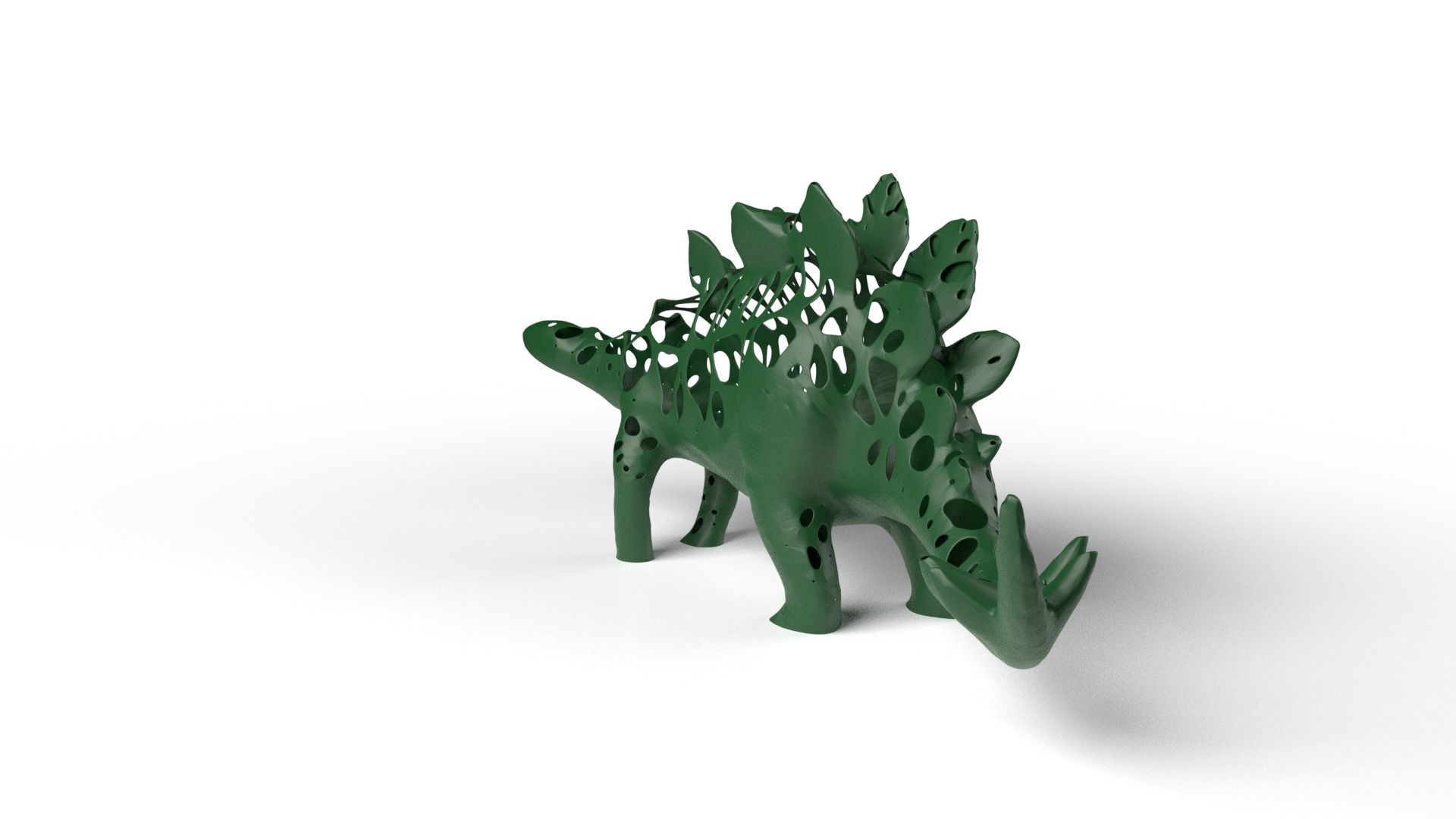 StegosaurusDinosaur Dust Voronoi Low-poly 3D model_6