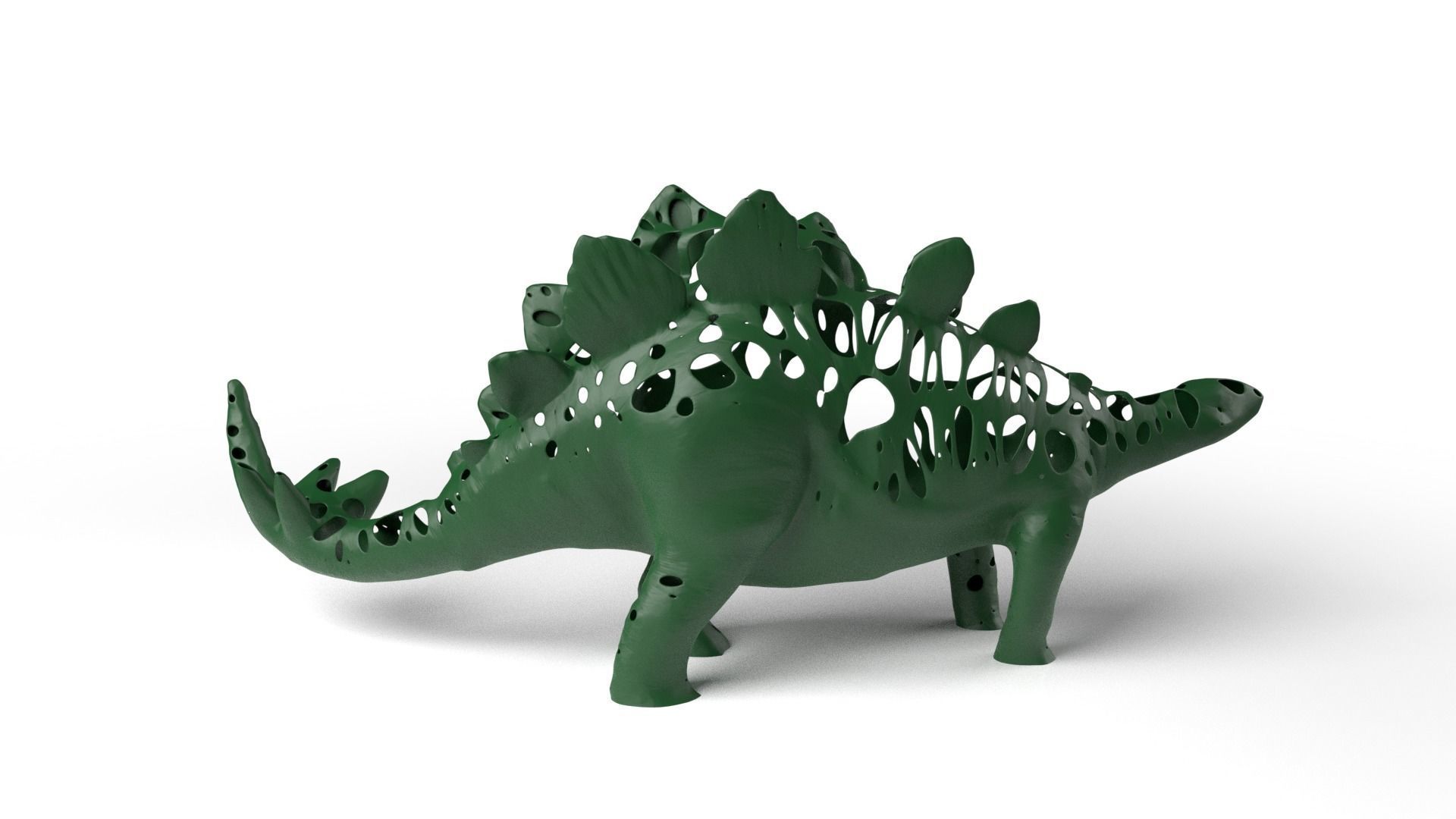StegosaurusDinosaur Dust Voronoi Low-poly 3D model_4