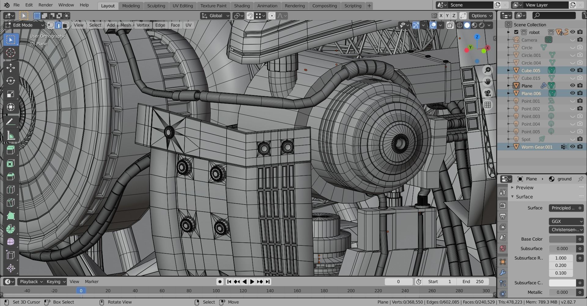 Scifi Robot Low-poly 3D model_13
