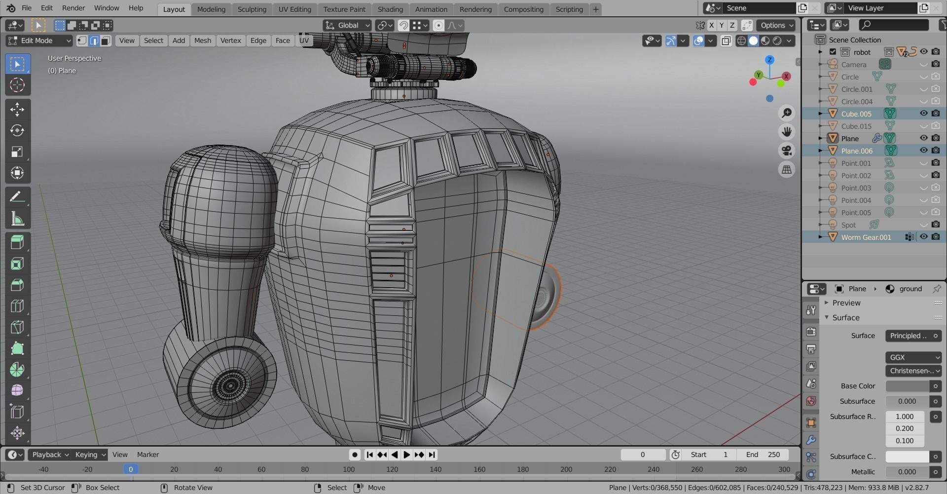 Scifi Robot Low-poly 3D model_15