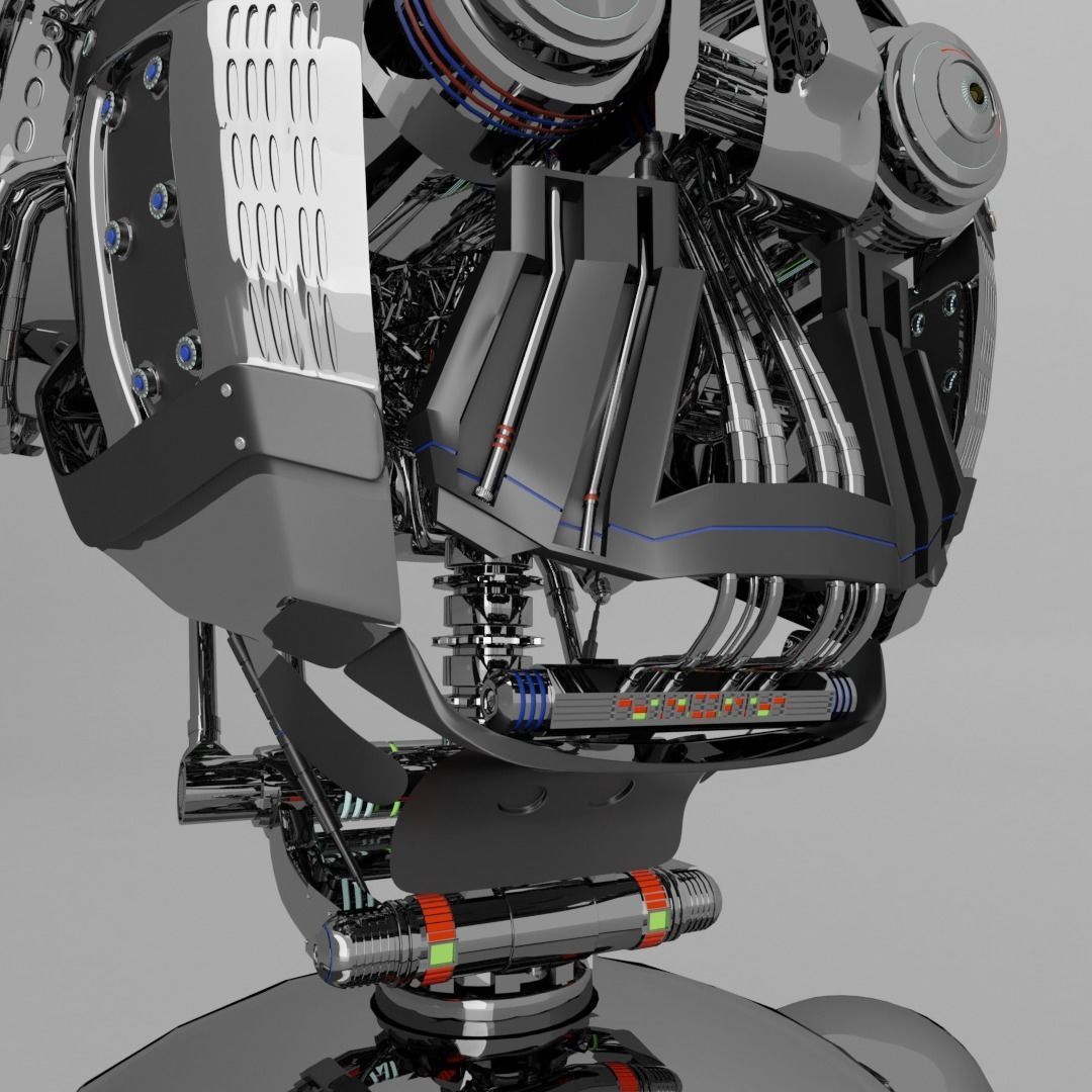 Scifi Robot Low-poly 3D model_7