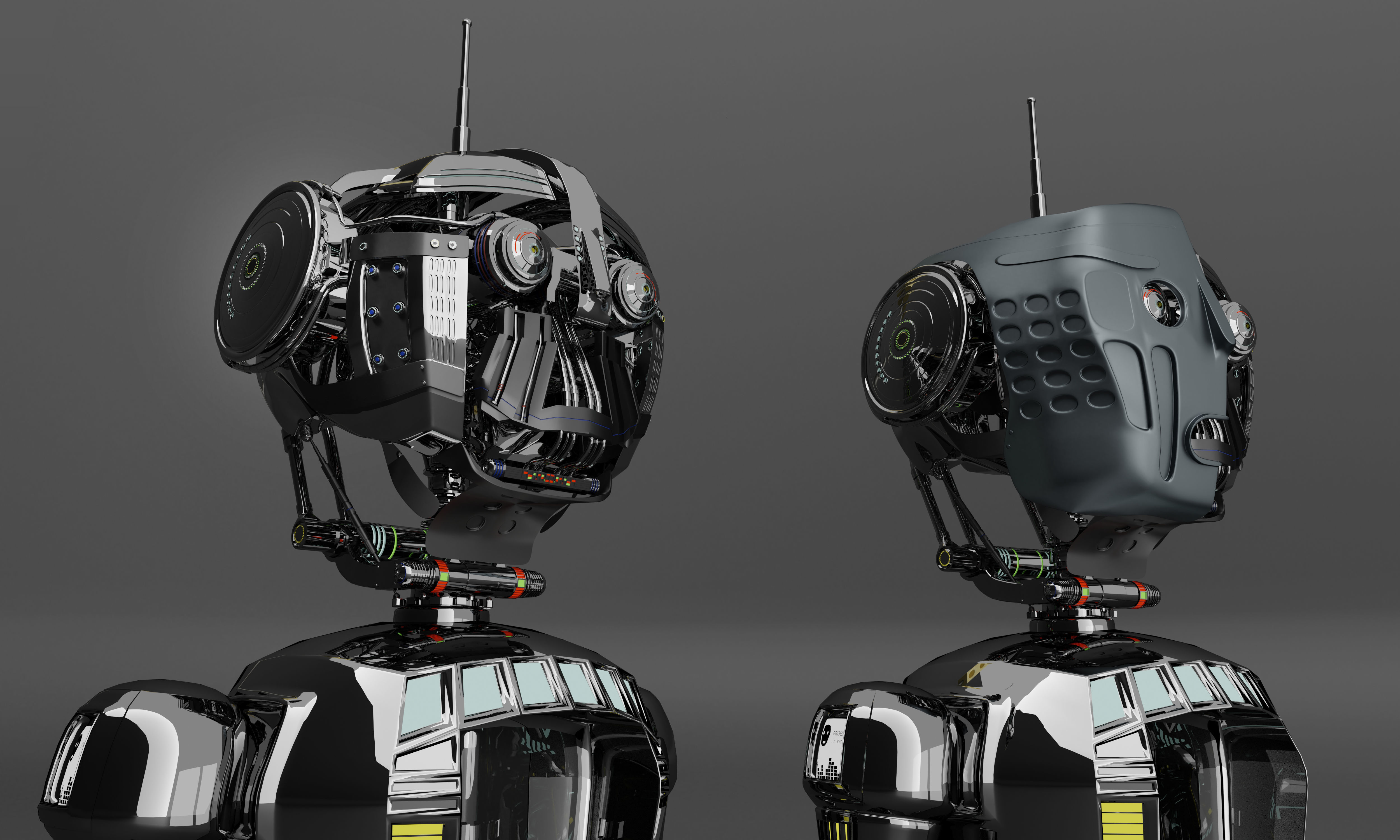 Scifi Robot Low-poly 3D model_1