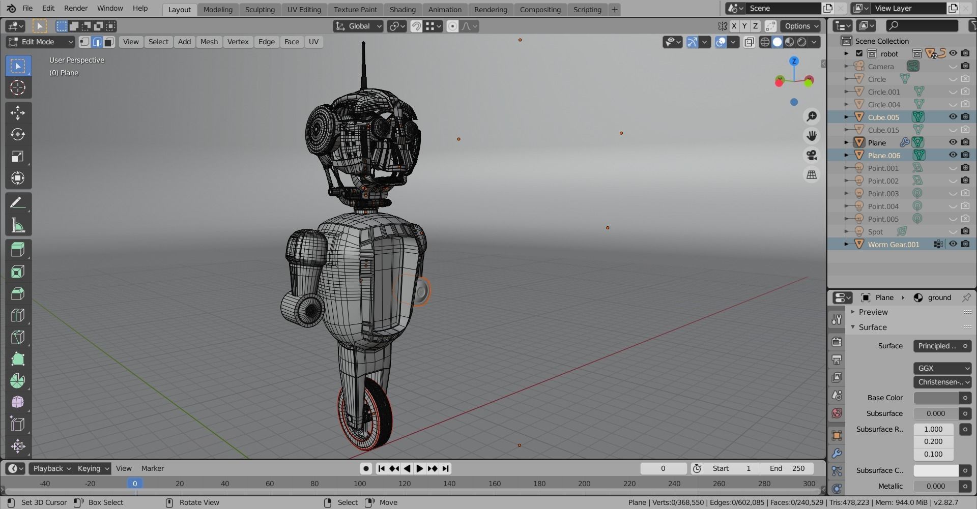 Scifi Robot Low-poly 3D model_20