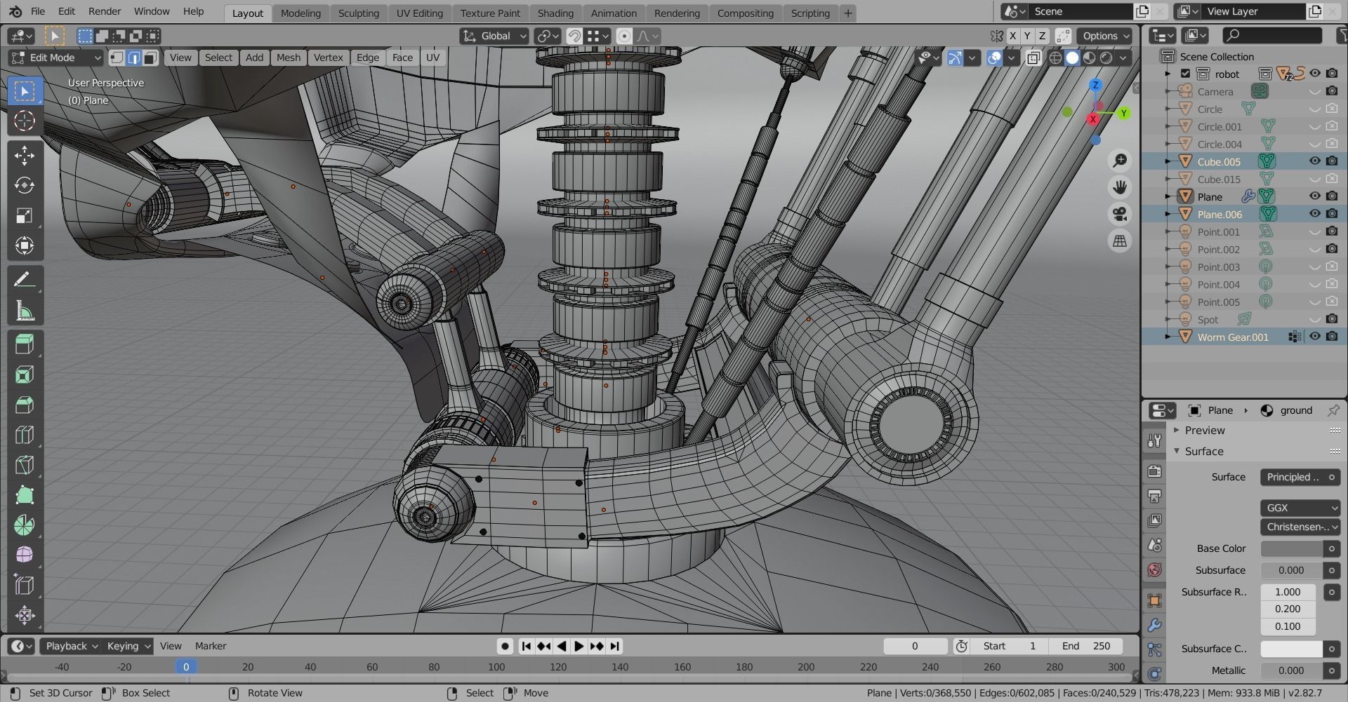 Scifi Robot Low-poly 3D model_18