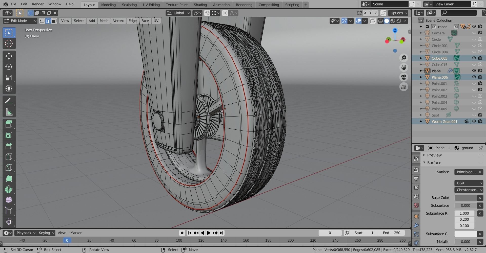 Scifi Robot Low-poly 3D model_16