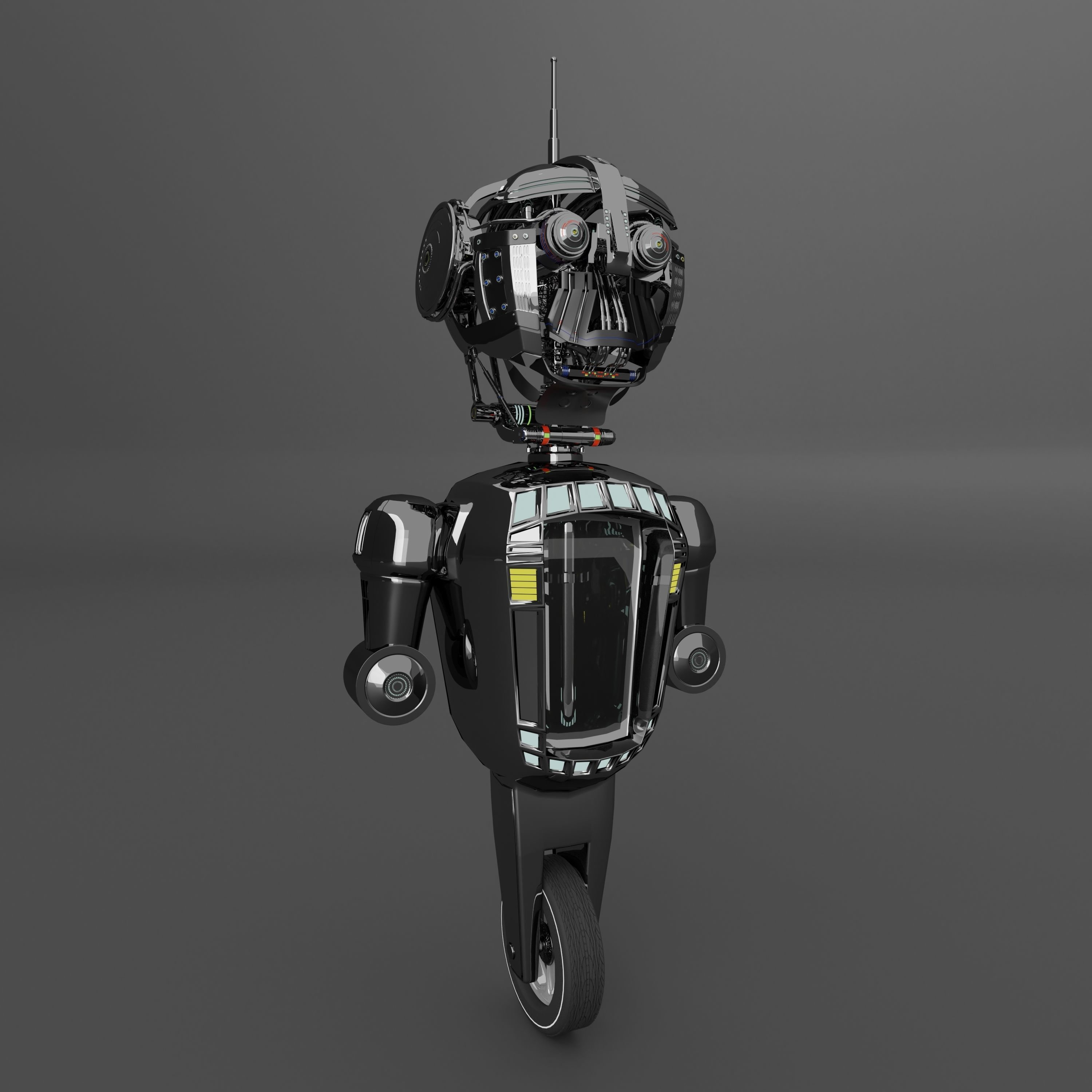 Scifi Robot Low-poly 3D model_2