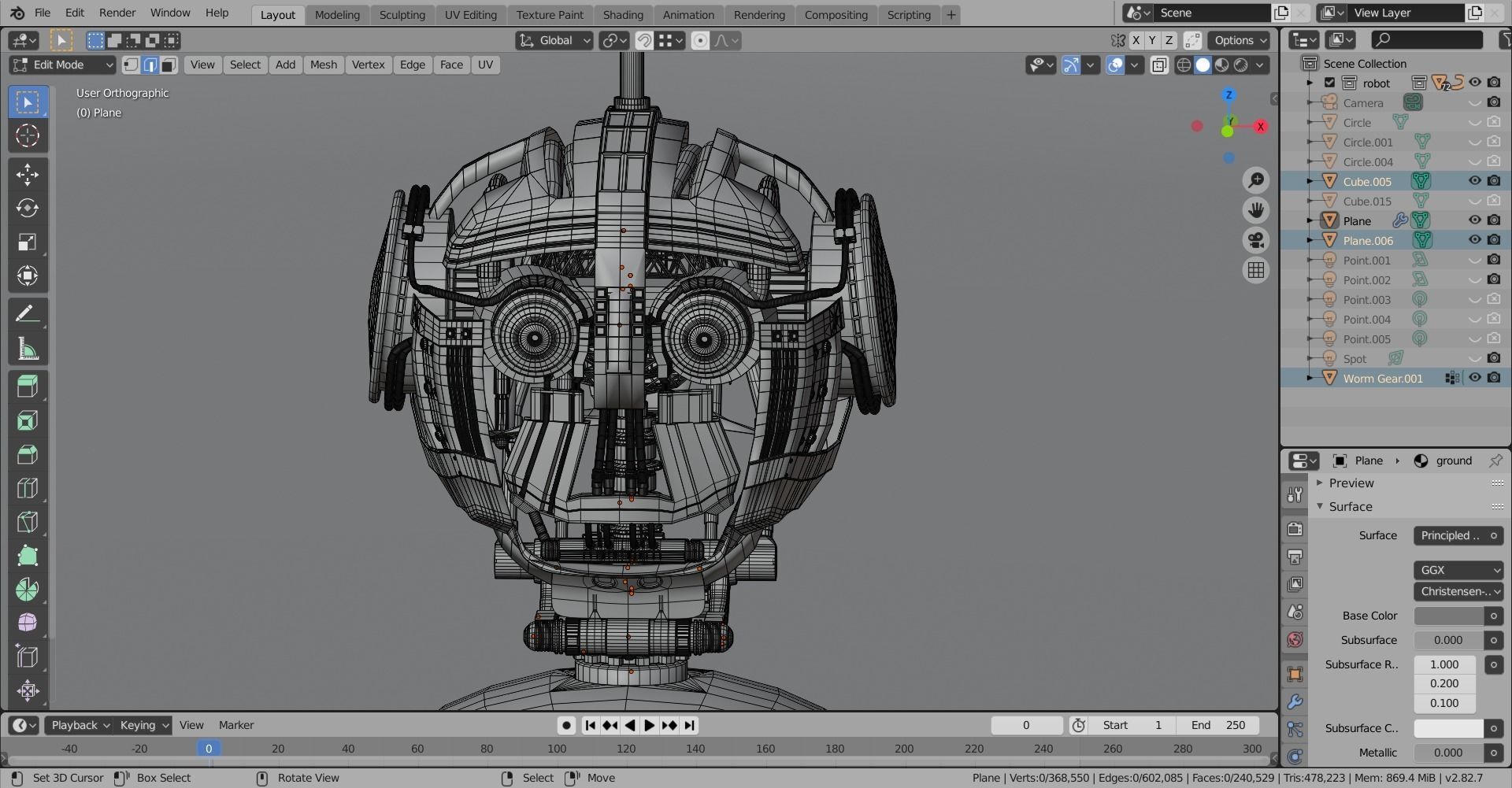 Scifi Robot Low-poly 3D model_14