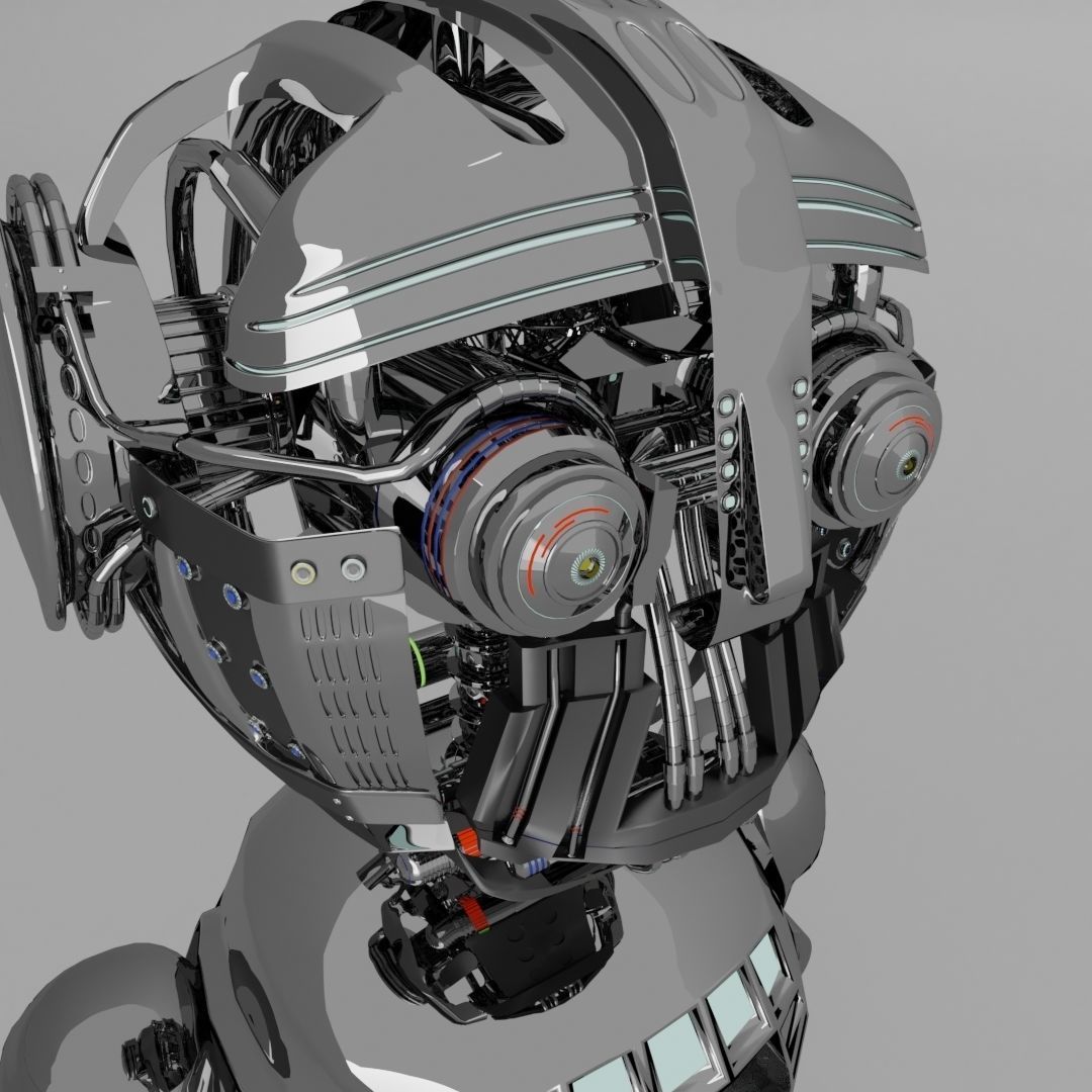 Scifi Robot Low-poly 3D model_3