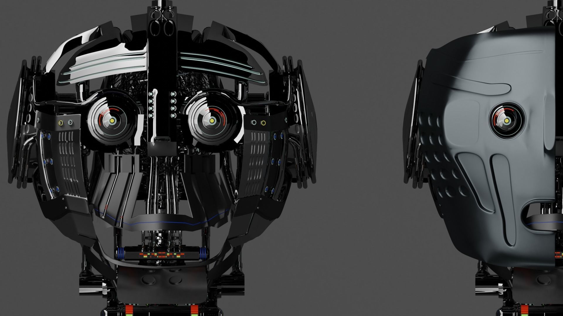 Scifi Robot Low-poly 3D model_4