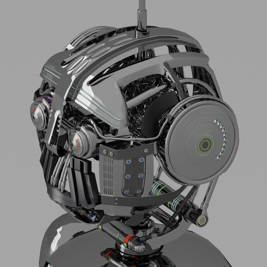 Scifi Robot Low-poly 3D model_5