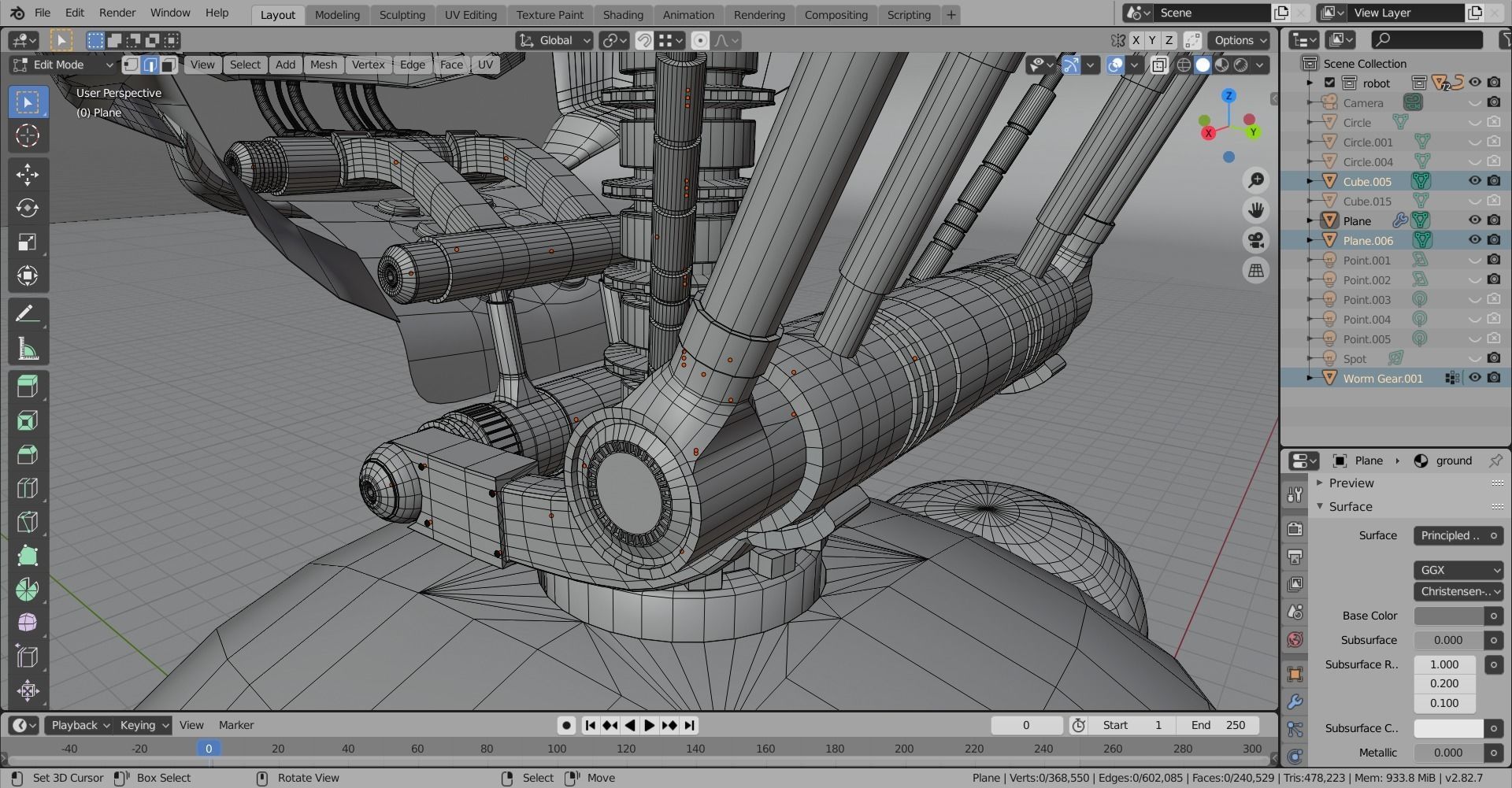 Scifi Robot Low-poly 3D model_19