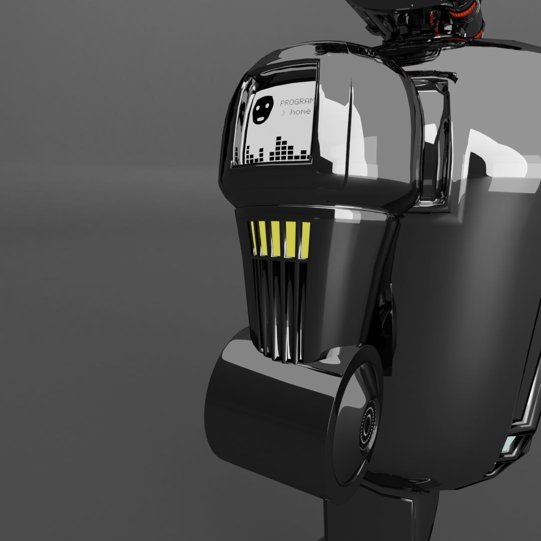 Scifi Robot Low-poly 3D model_10