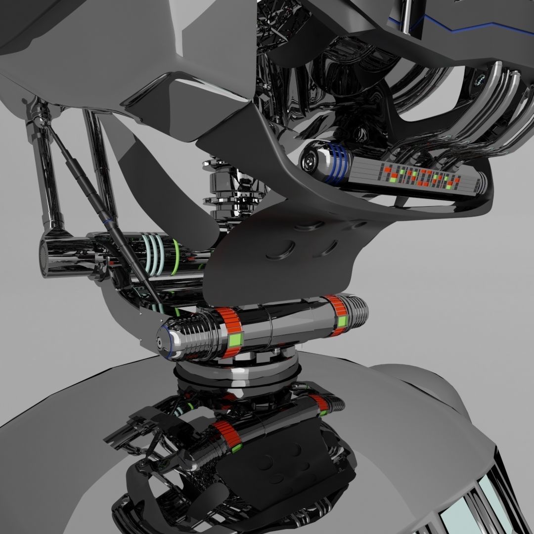 Scifi Robot Low-poly 3D model_8