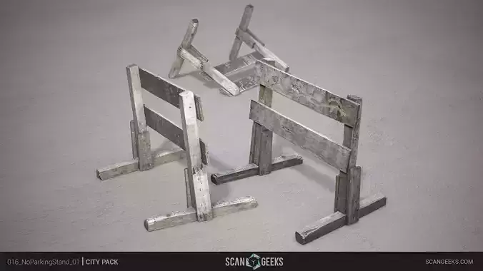 NoParkingStand-01 - Photogrammetry Asset 3D PhotoScan