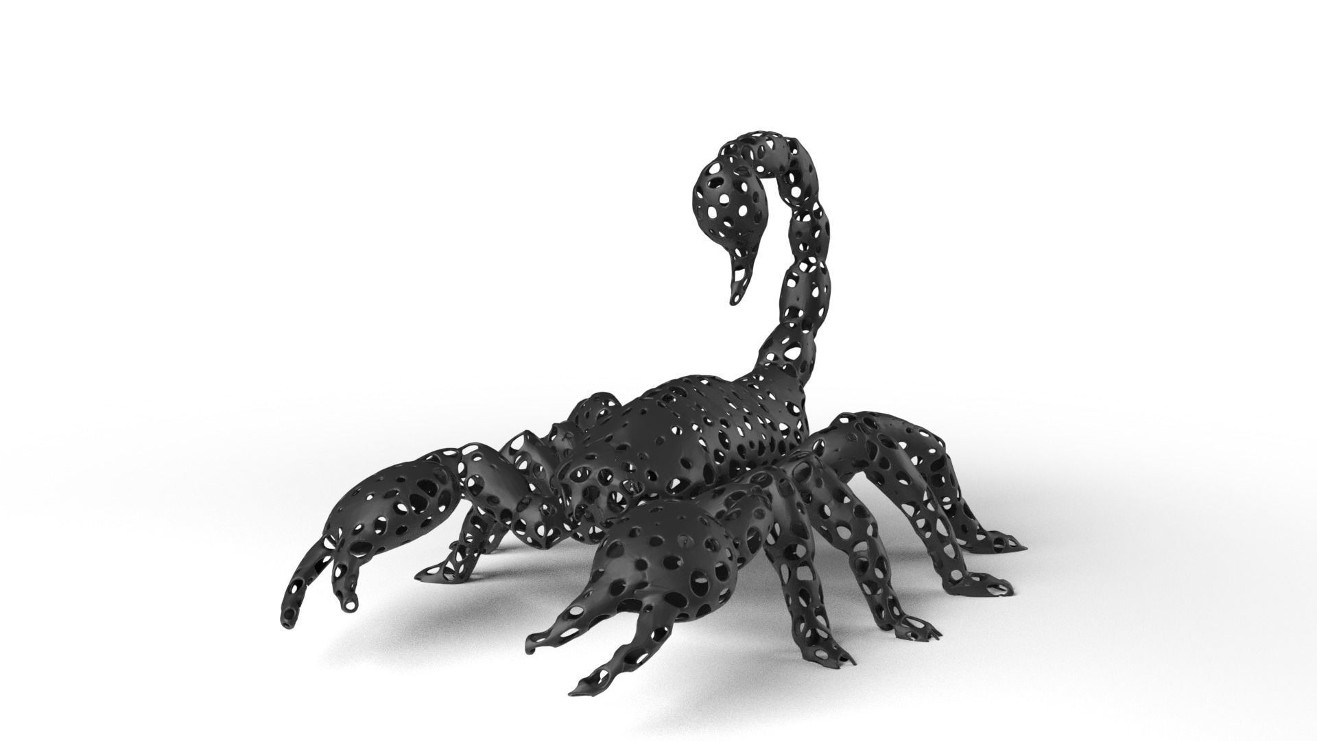 Scorpion Voronoi Low-poly 3D model_1