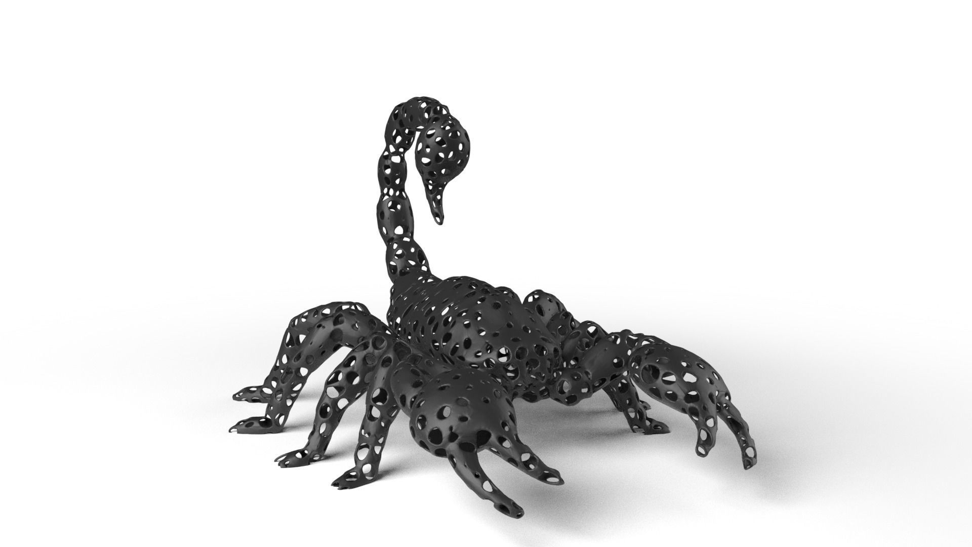 Scorpion Voronoi Low-poly 3D model_2