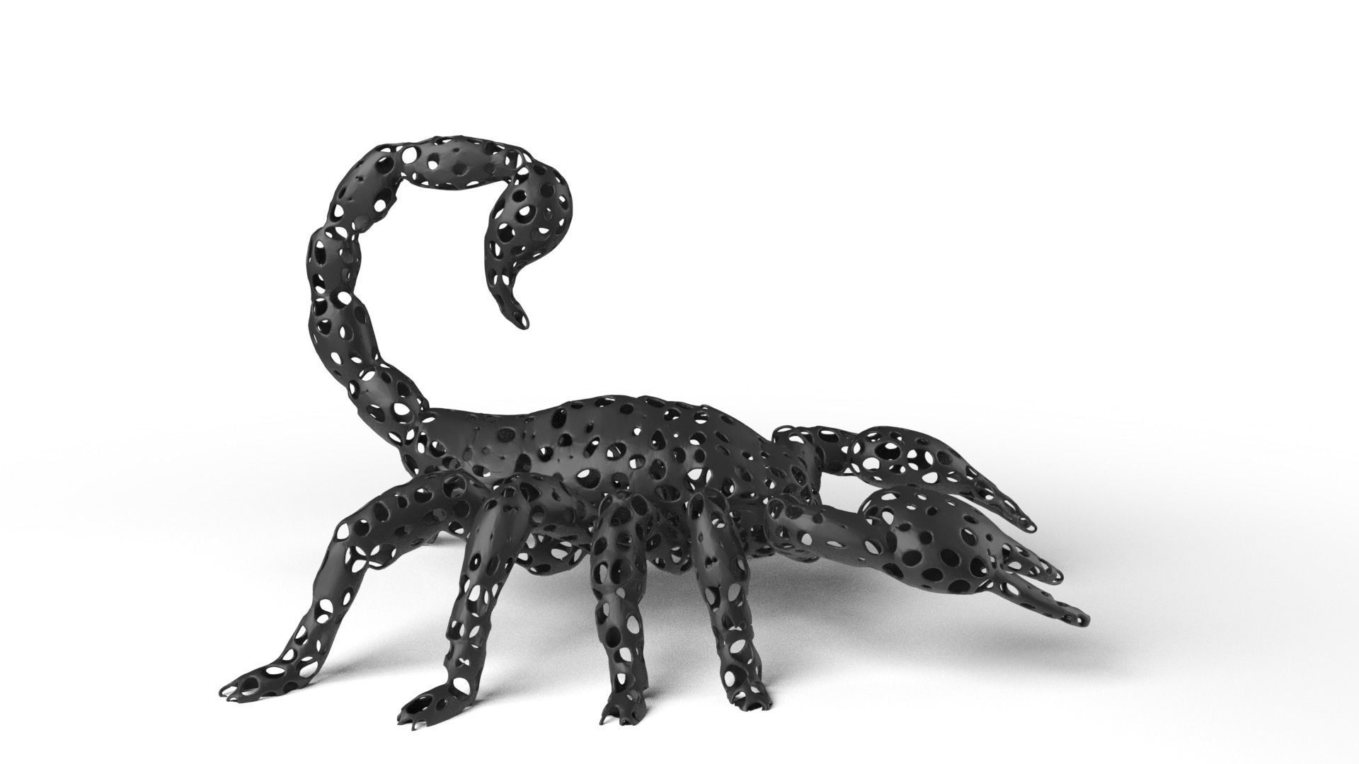 Scorpion Voronoi Low-poly 3D model_3