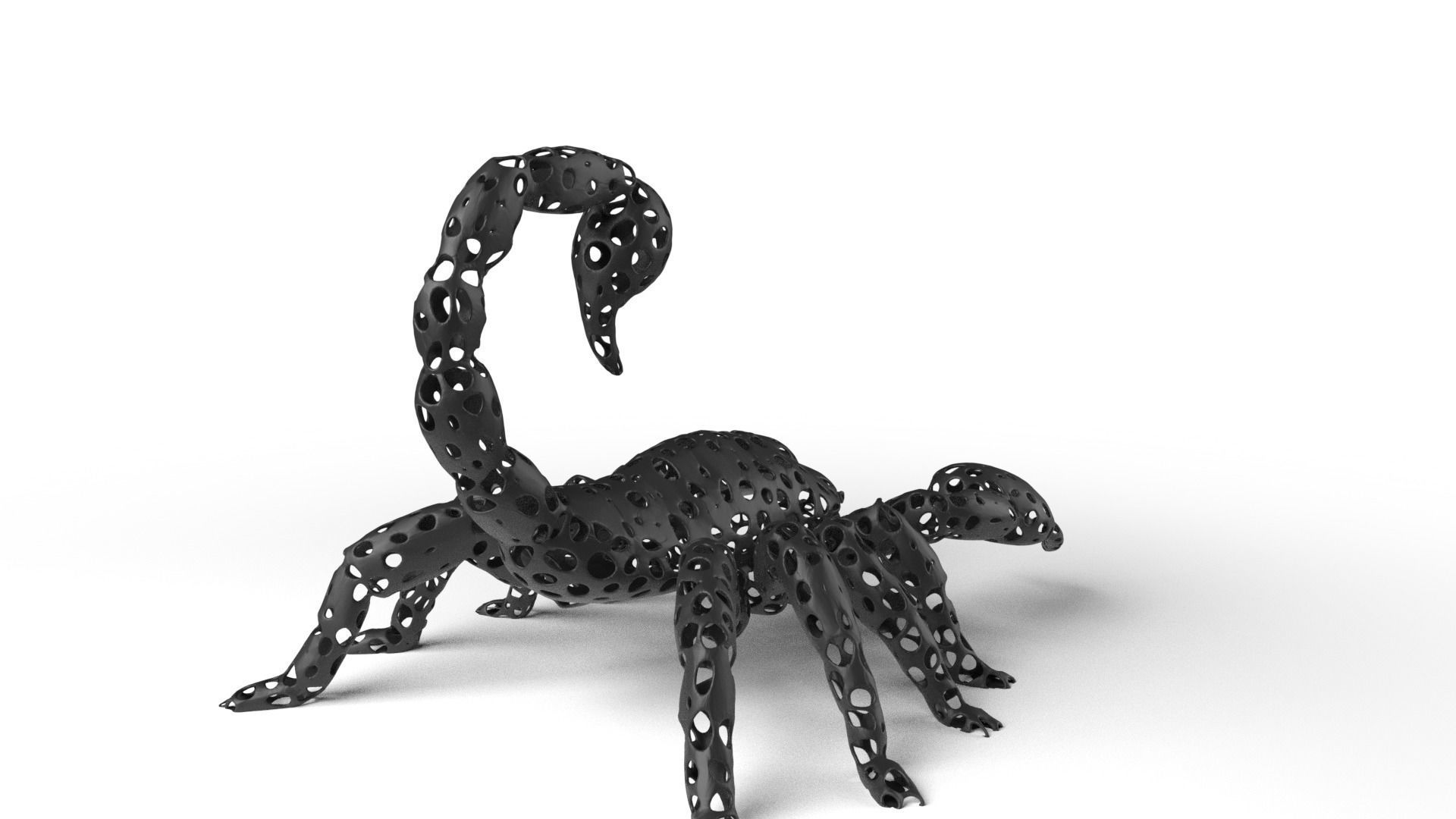 Scorpion Voronoi Low-poly 3D model_4