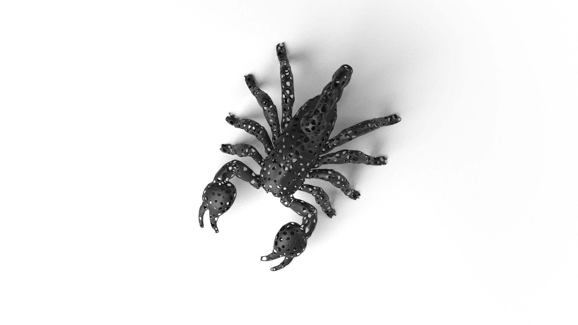 Scorpion Voronoi Low-poly 3D model_7