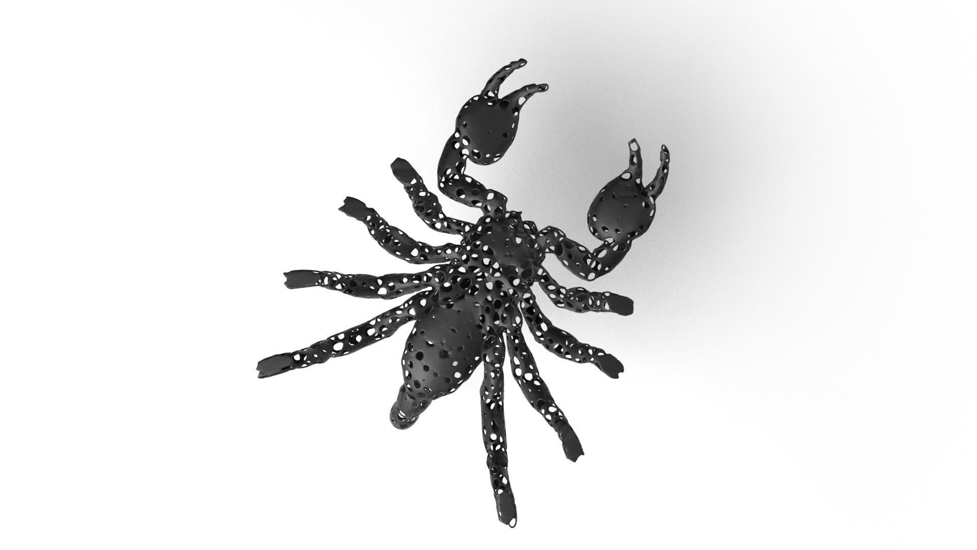 Scorpion Voronoi Low-poly 3D model_8