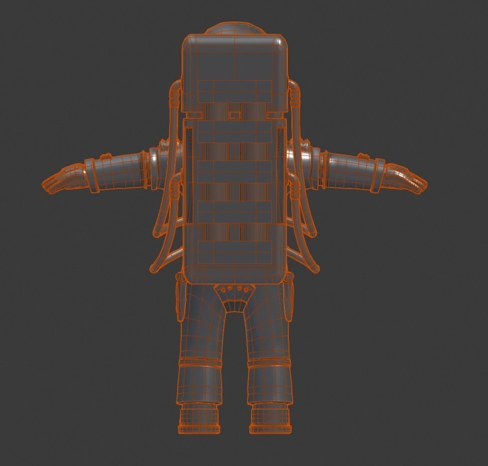 Stylized Astronaut  Low-poly 3D model_30