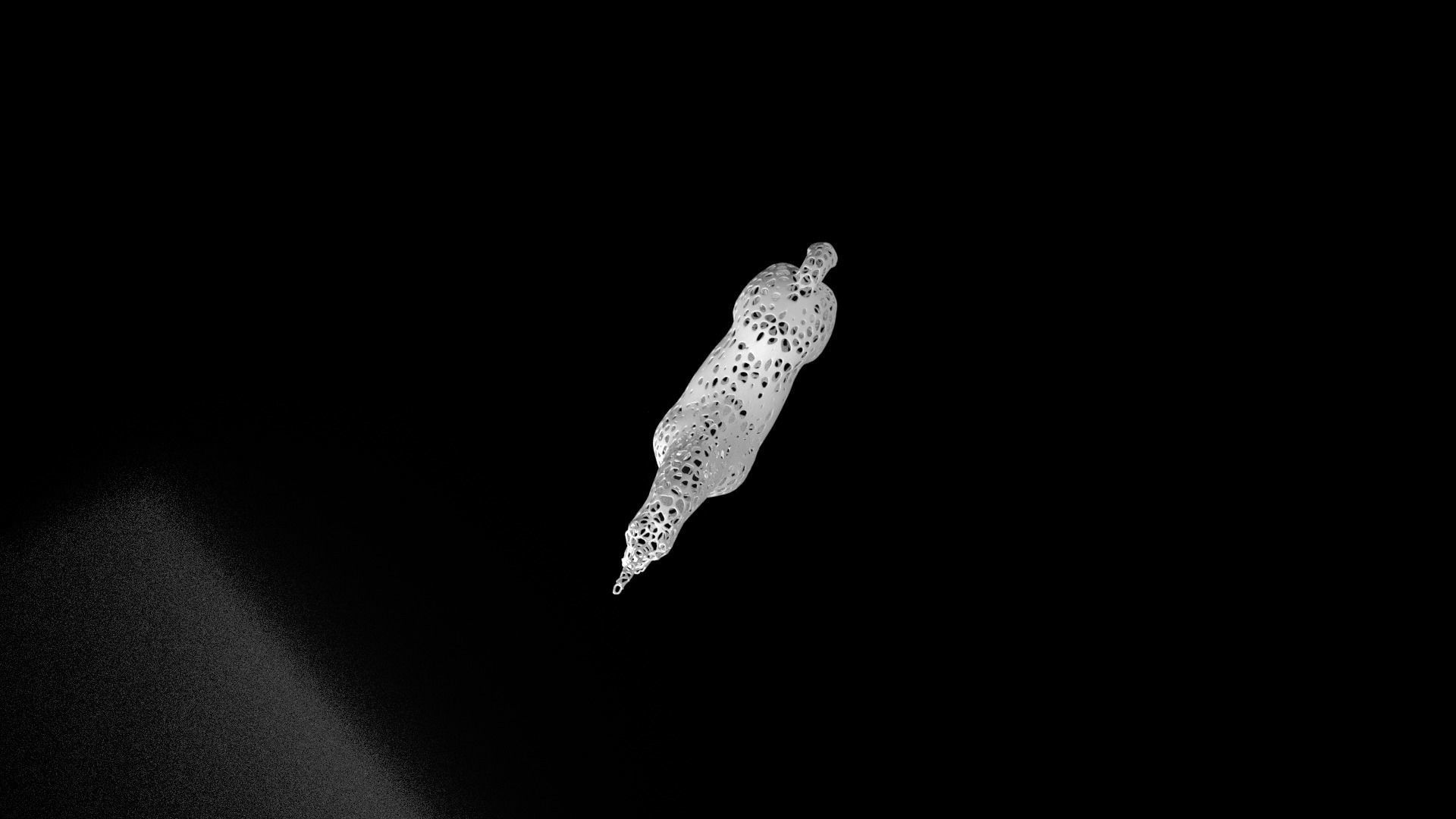 Unicorn Voronoi Low-poly 3D model_7