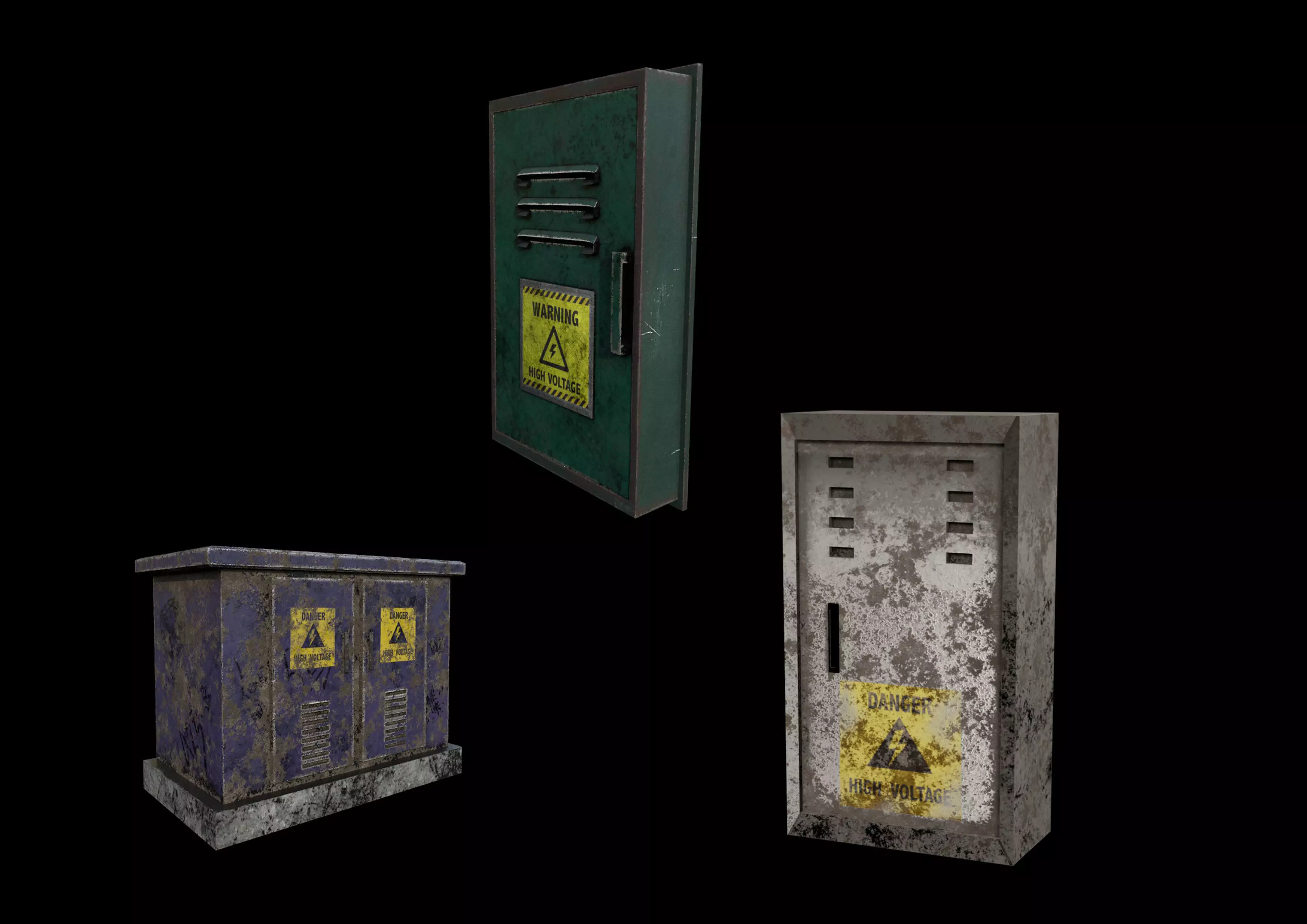 Fuse Box Pack Low-poly 3D model_0