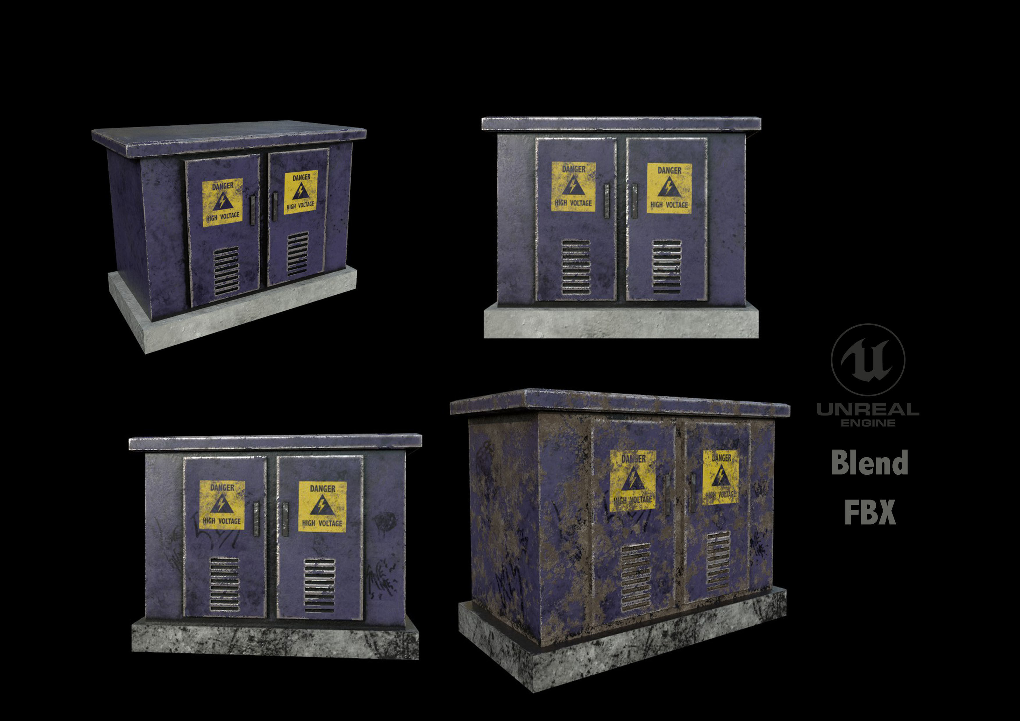 Fuse Box Pack Low-poly 3D model_2