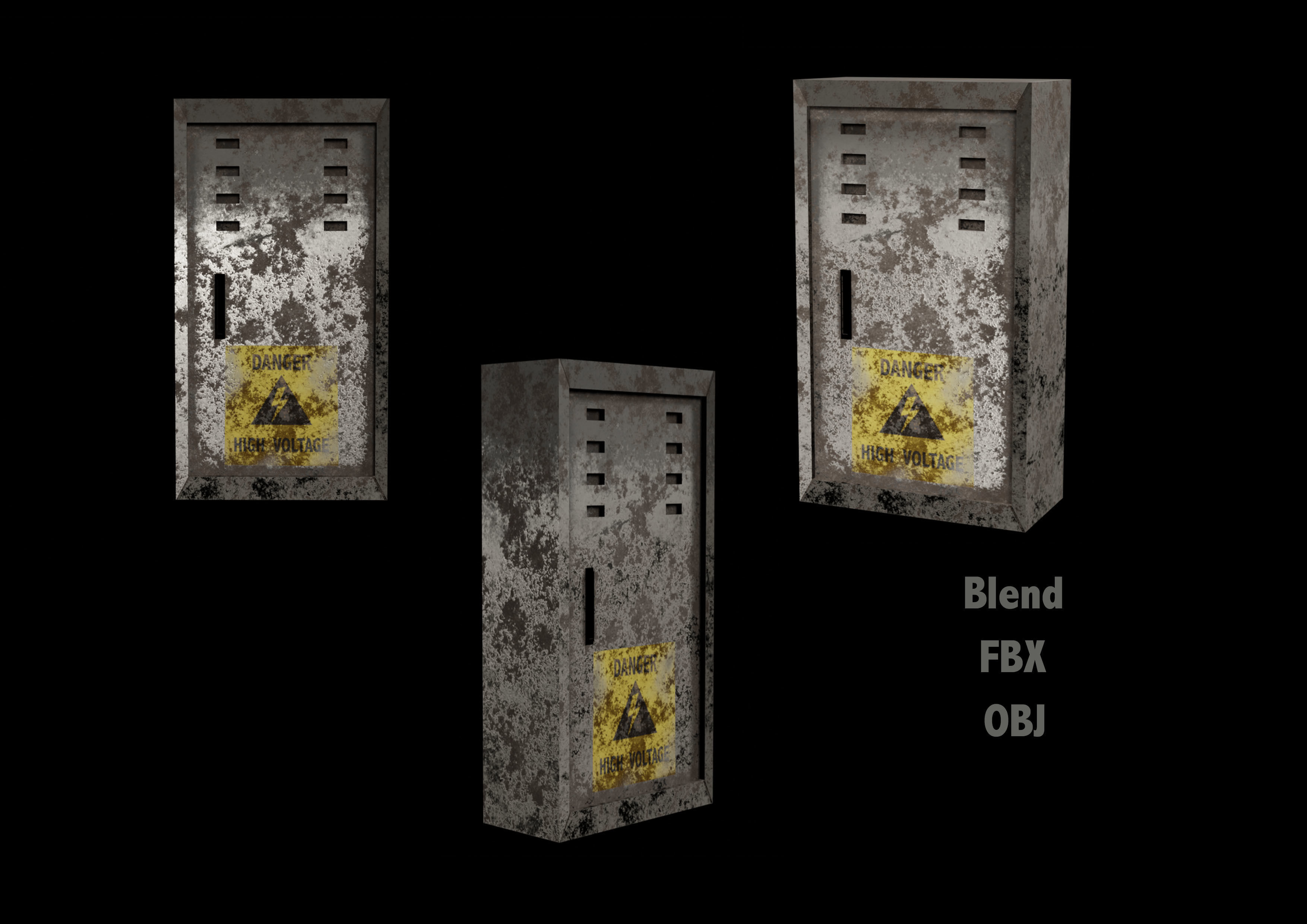 Fuse Box Pack Low-poly 3D model_3