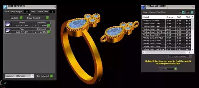 ring  earrings necklace