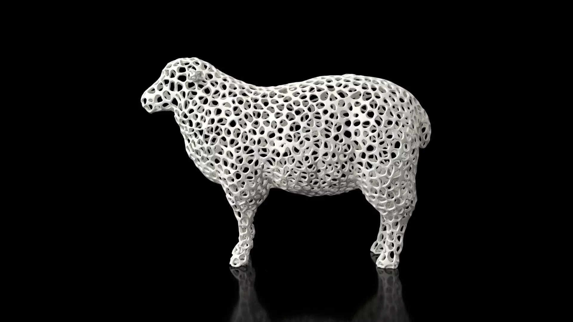 Sheep Voronoi Low-poly 3D model_0