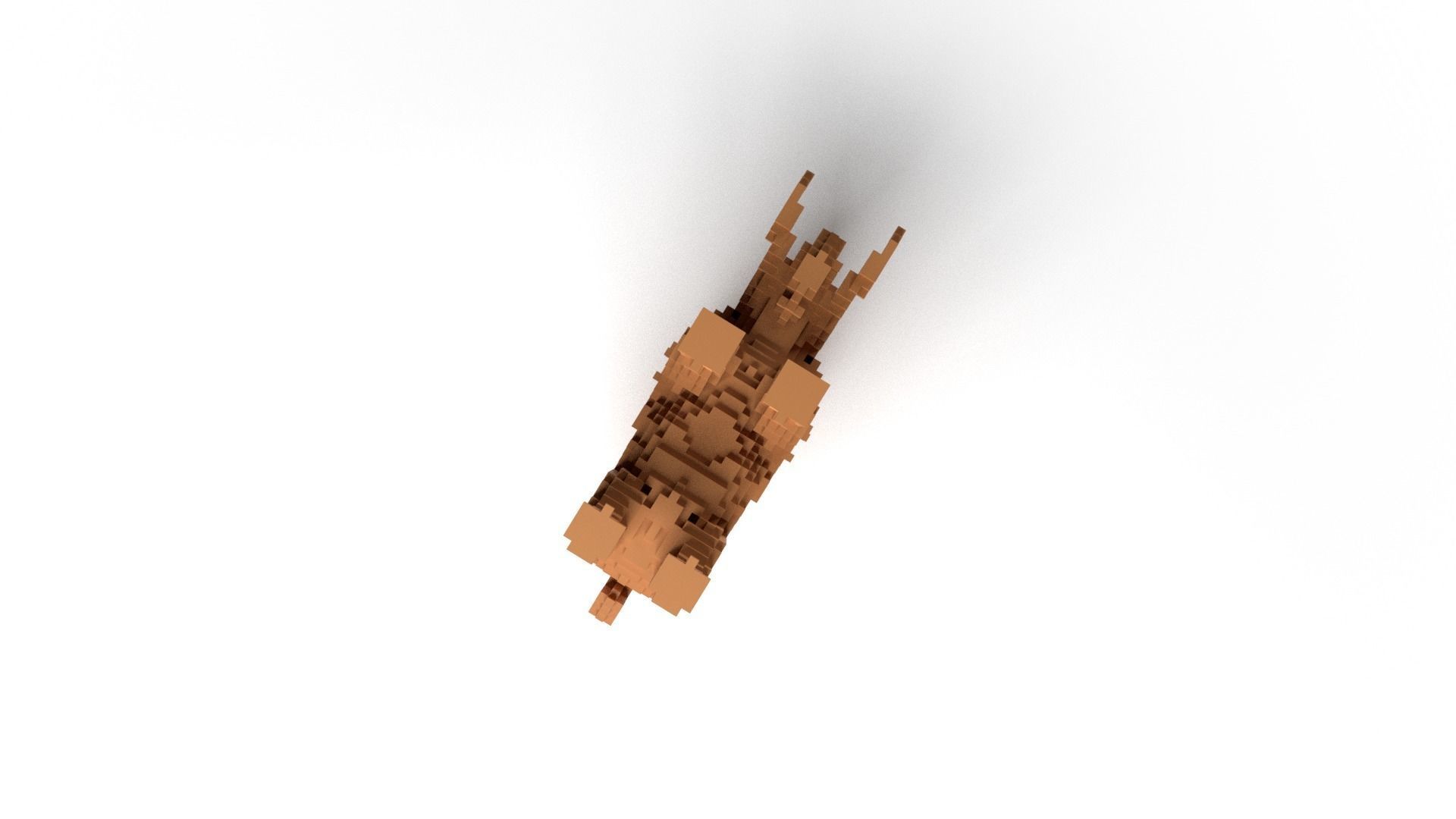 Mammoth Minecraft Voxel Low-poly 3D model_8