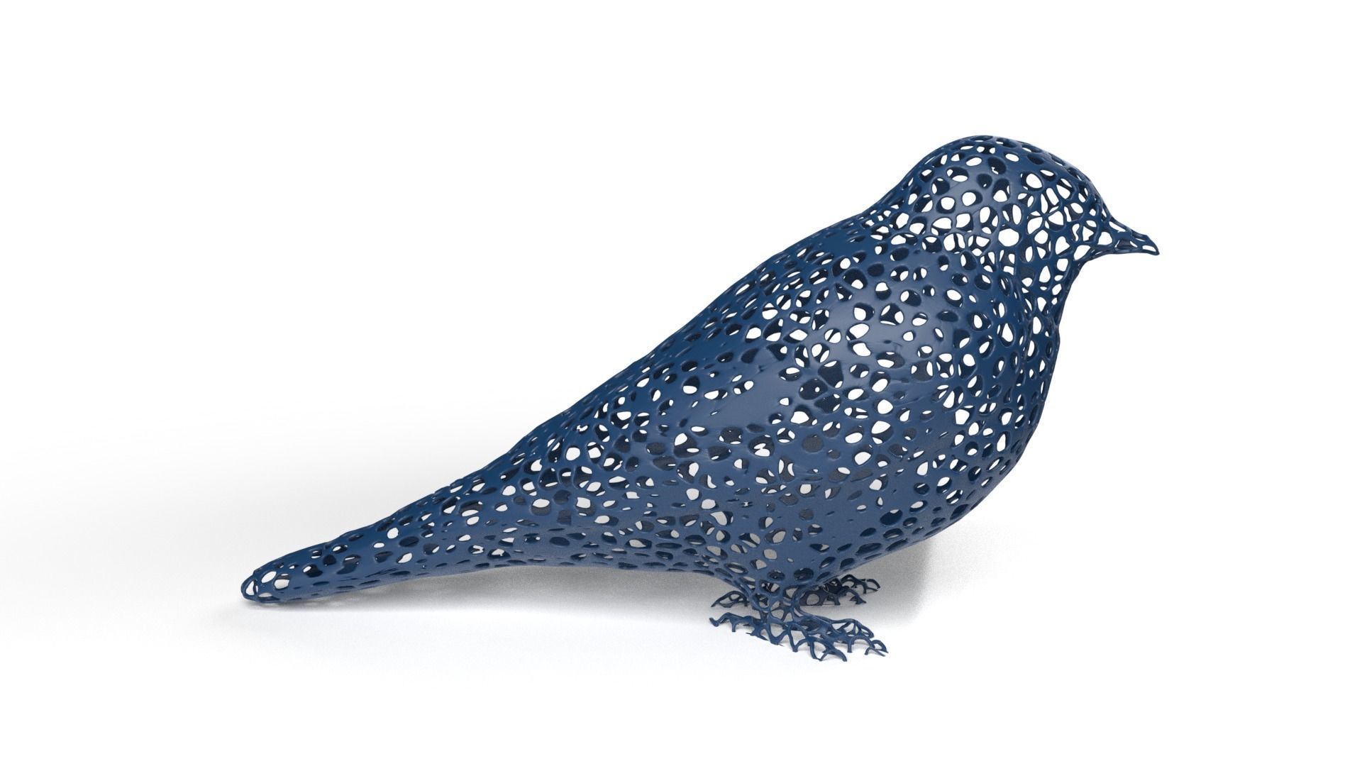 Swallow Voronoi Low-poly 3D model_3