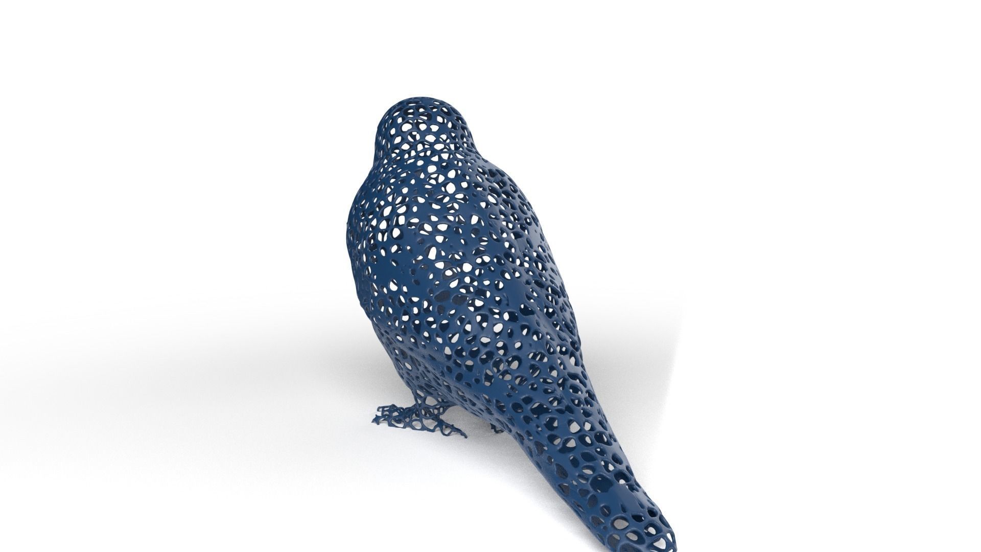 Swallow Voronoi Low-poly 3D model_5