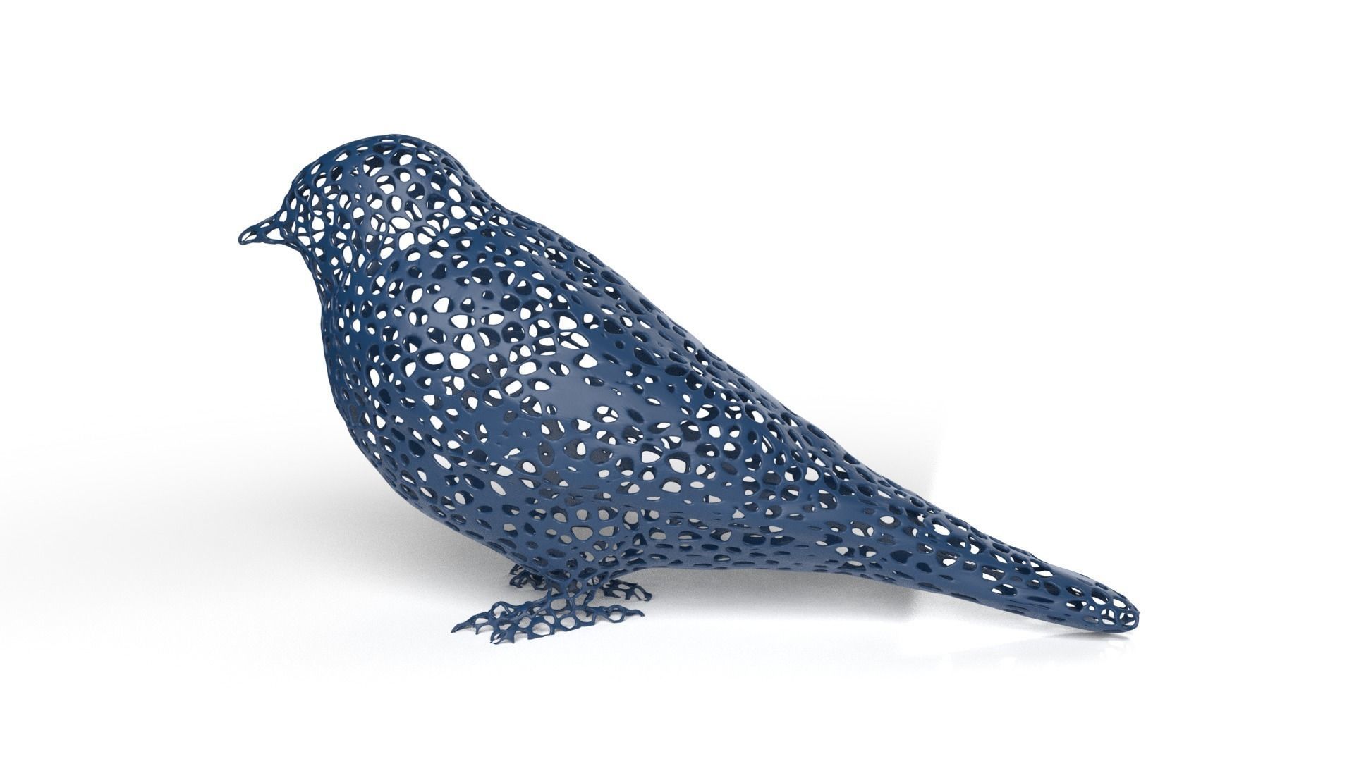 Swallow Voronoi Low-poly 3D model_6