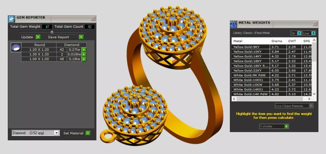 ring  earrings necklace 3D print model_0