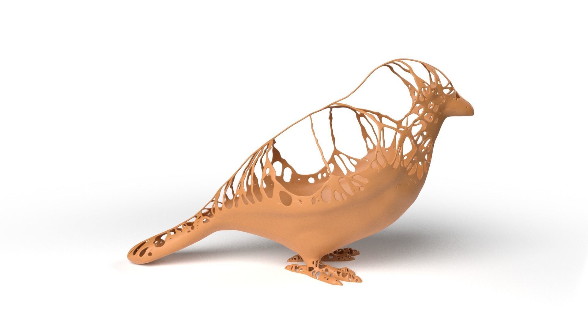 Sparrow Dust Voronoi Low-poly 3D model_3