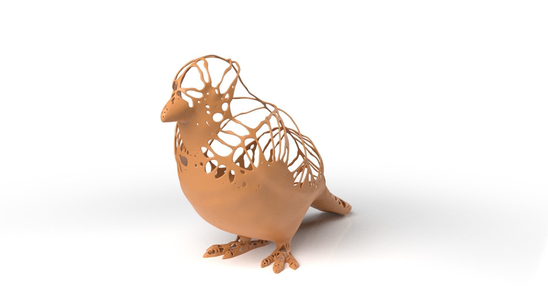 Sparrow Dust Voronoi Low-poly 3D model_1