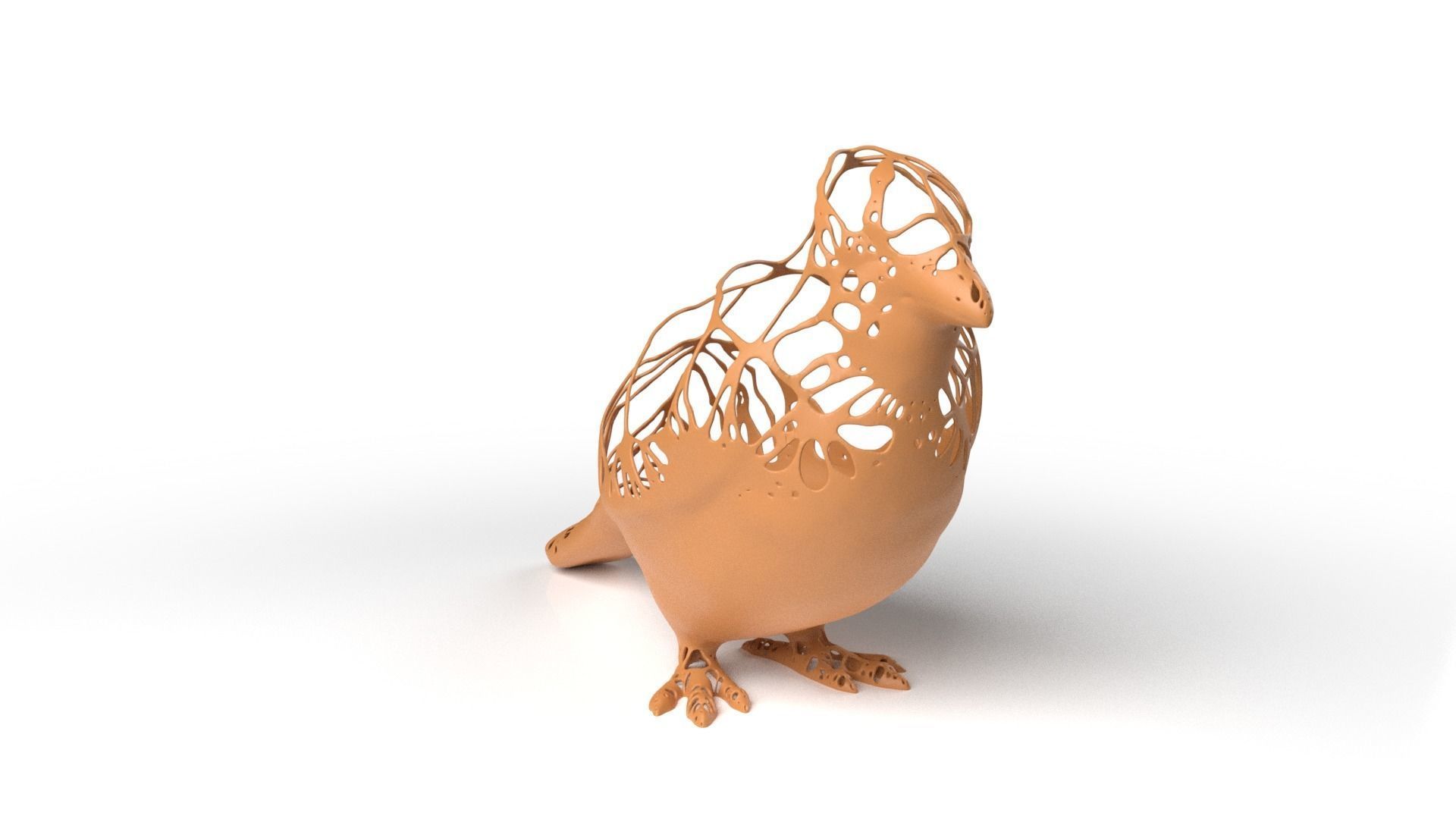 Sparrow Dust Voronoi Low-poly 3D model_2