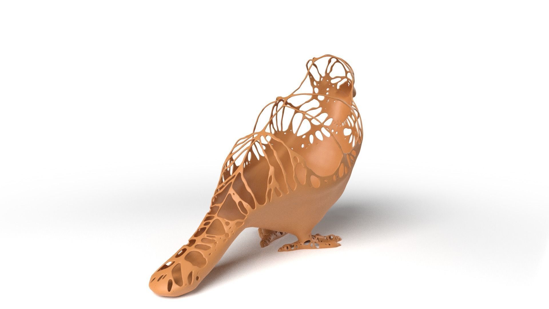 Sparrow Dust Voronoi Low-poly 3D model_4