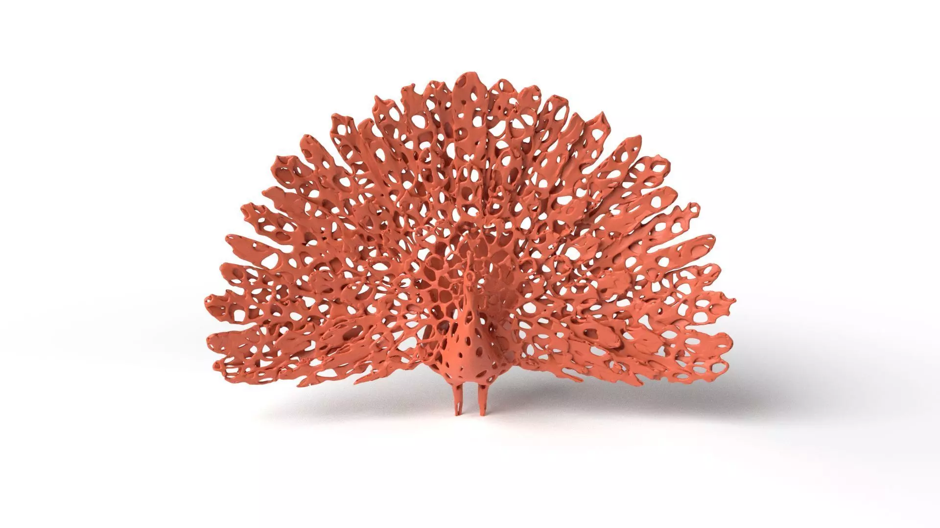 Peafowl Voronoi Low-poly 3D model